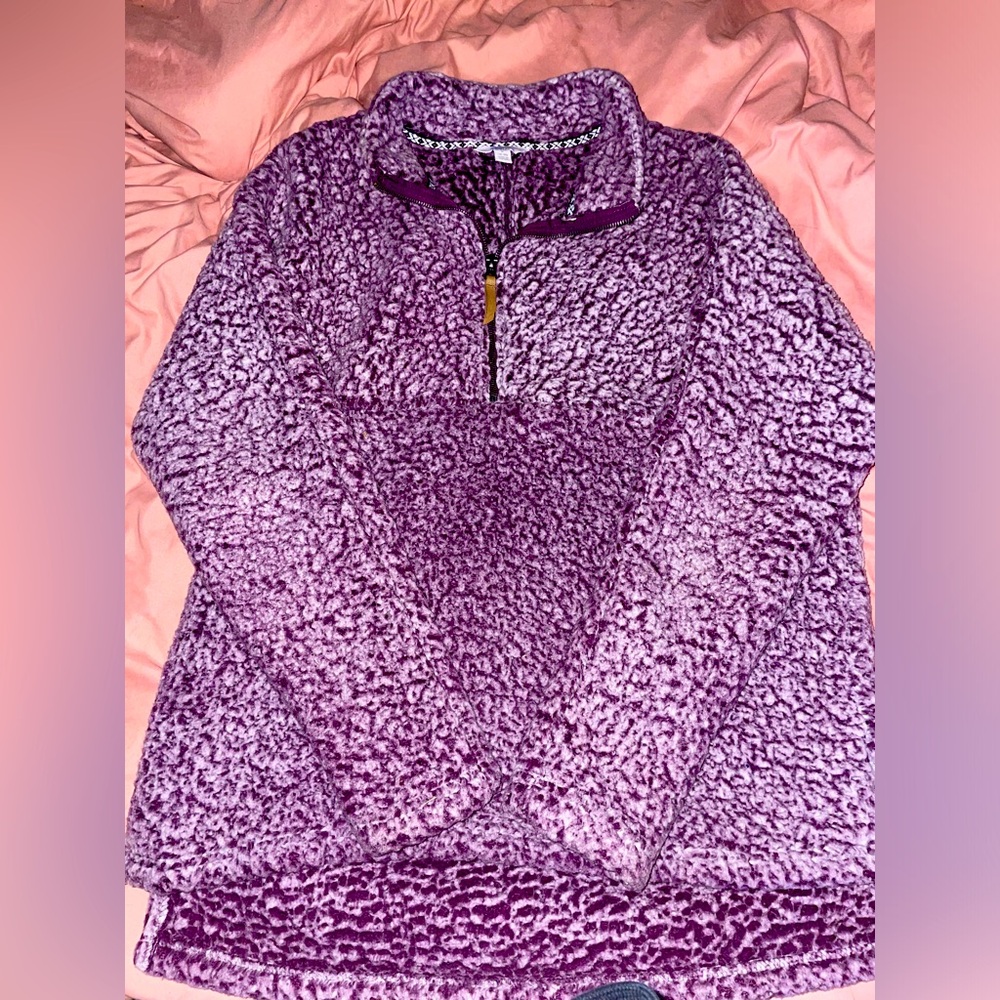 Purple, fuzzy hoodie